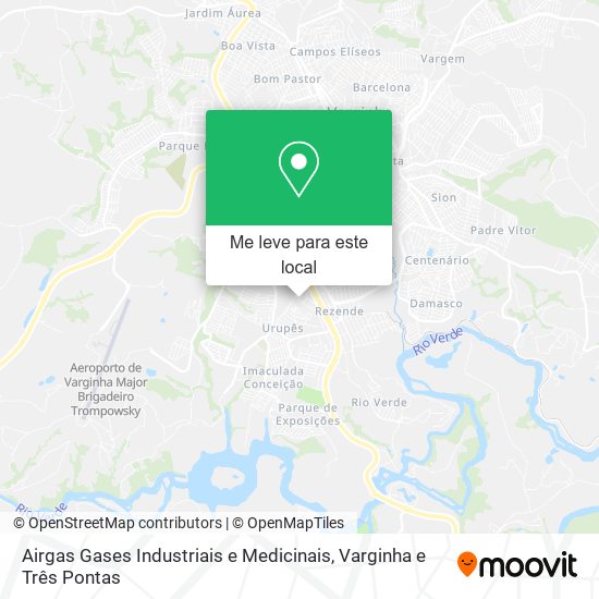 Airgas Gases Industriais e Medicinais mapa