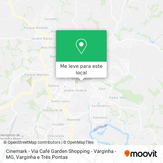 Cinemark - Via Café Garden Shopping - Varginha - MG mapa
