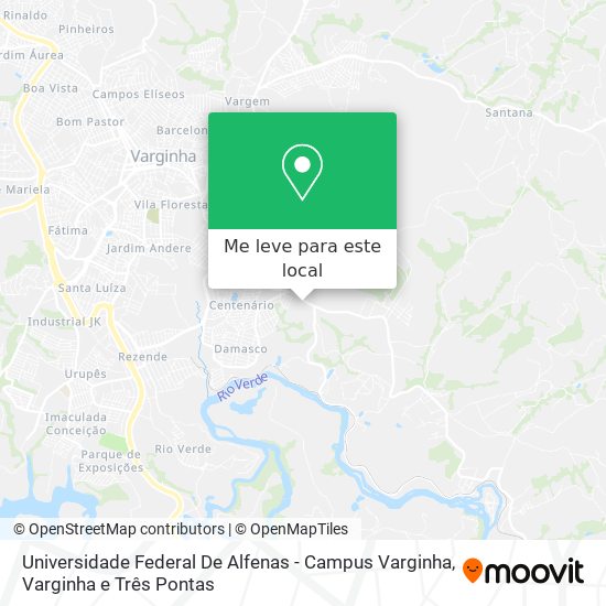 Universidade Federal De Alfenas - Campus Varginha mapa