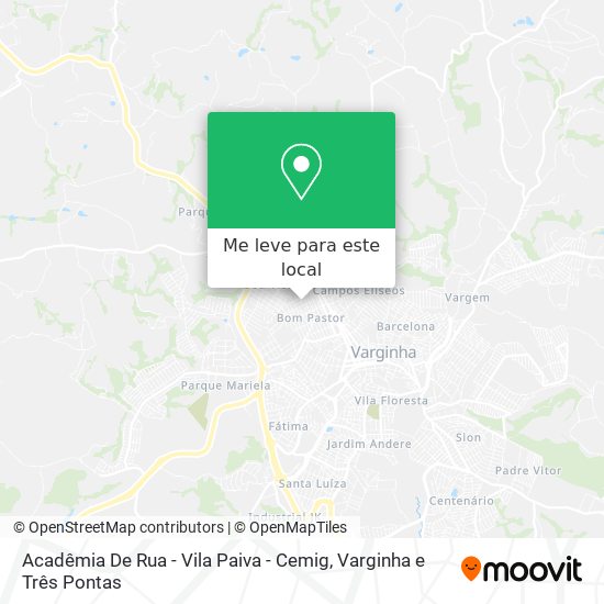 Acadêmia De Rua - Vila Paiva - Cemig mapa