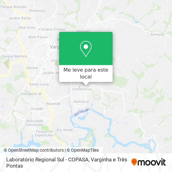 Laboratório Regional Sul - COPASA mapa