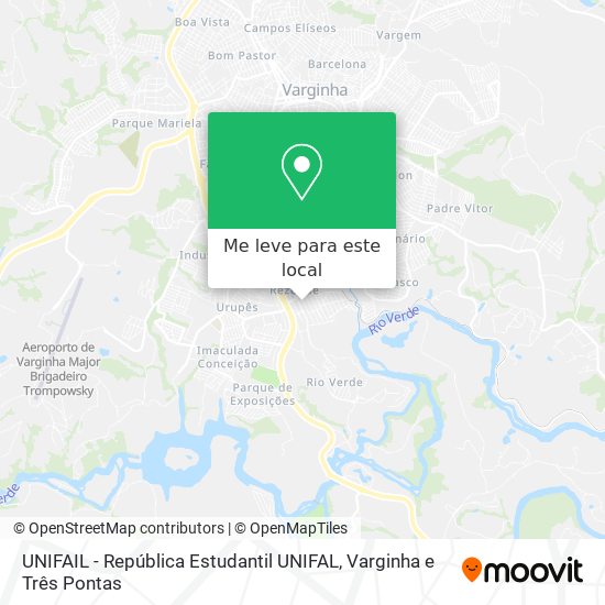 UNIFAIL - República Estudantil UNIFAL mapa