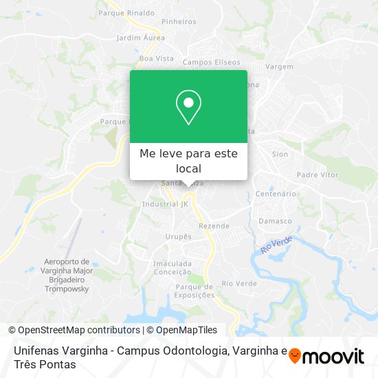 Unifenas Varginha - Campus Odontologia mapa