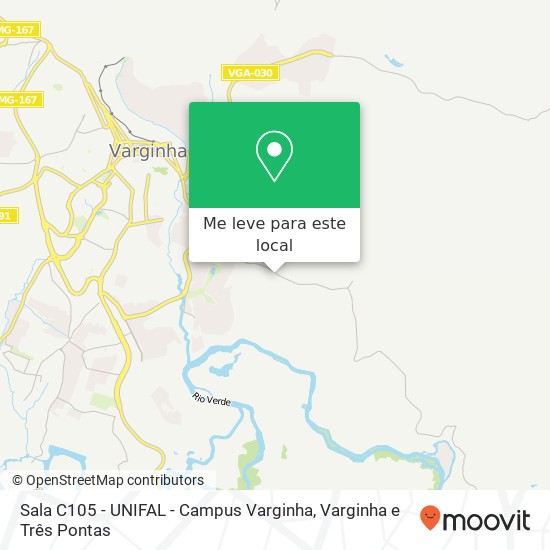 Sala C105 - UNIFAL - Campus Varginha mapa