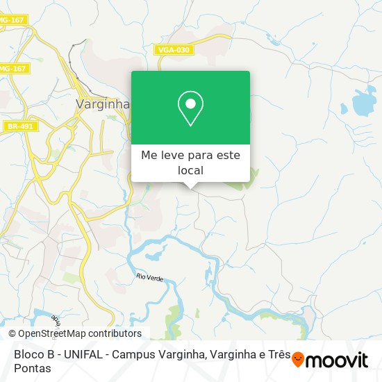 Bloco B - UNIFAL - Campus Varginha mapa