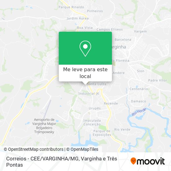 Correios - CEE/VARGINHA/MG mapa