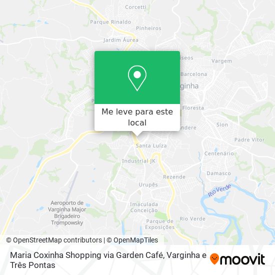 Maria Coxinha Shopping via Garden Café mapa