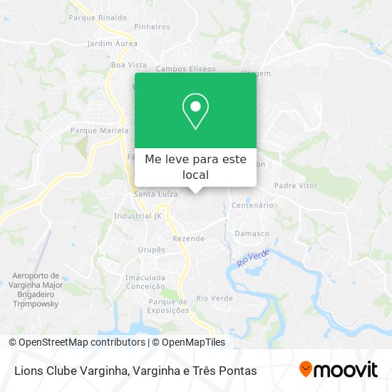 Lions Clube Varginha mapa