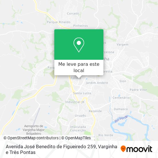 Avenida José Benedito de Figueiredo 259 mapa