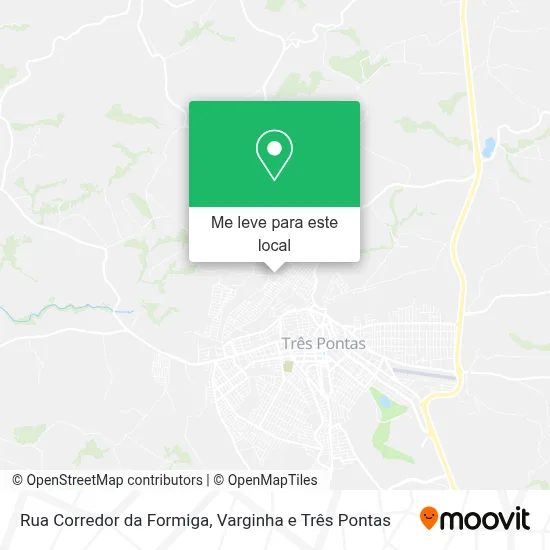 Rua Corredor da Formiga mapa