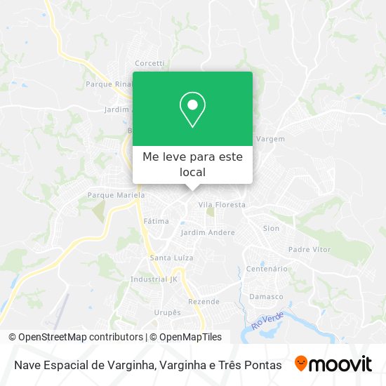 Nave Espacial de Varginha mapa
