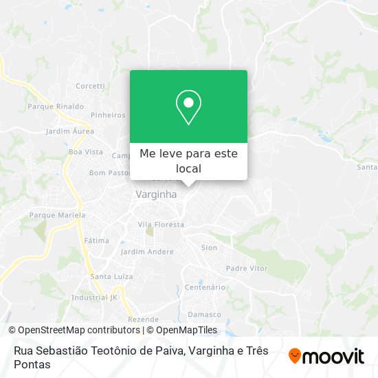 Rua Sebastião Teotônio de Paiva mapa