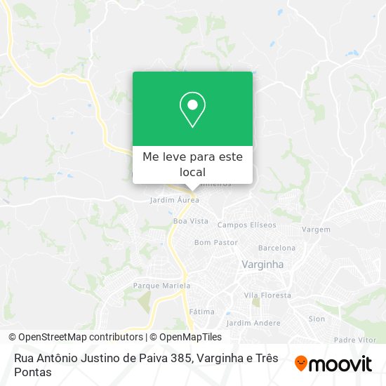 Rua Antônio Justino de Paiva 385 mapa