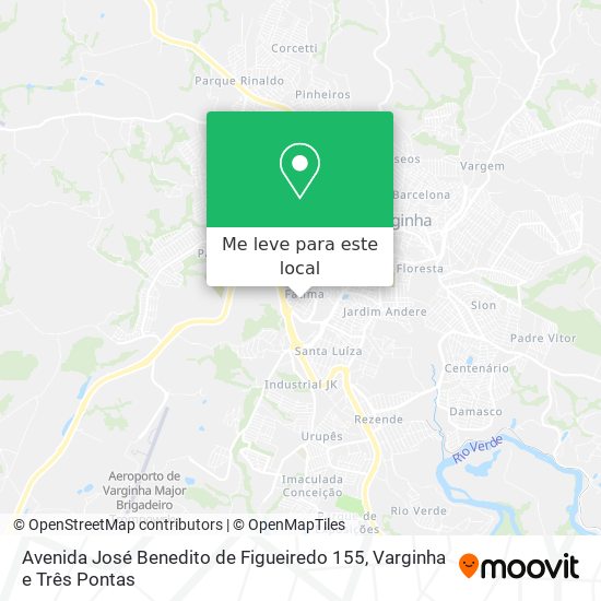 Avenida José Benedito de Figueiredo 155 mapa