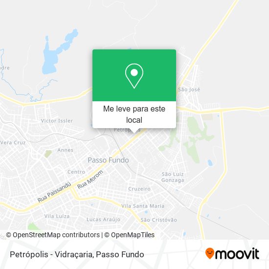 Petrópolis - Vidraçaria mapa