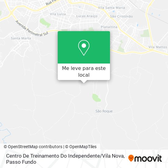 Centro De Treinamento Do Independente / Vila Nova mapa