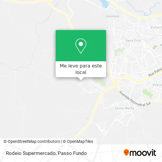 Rodeio Supermercado mapa