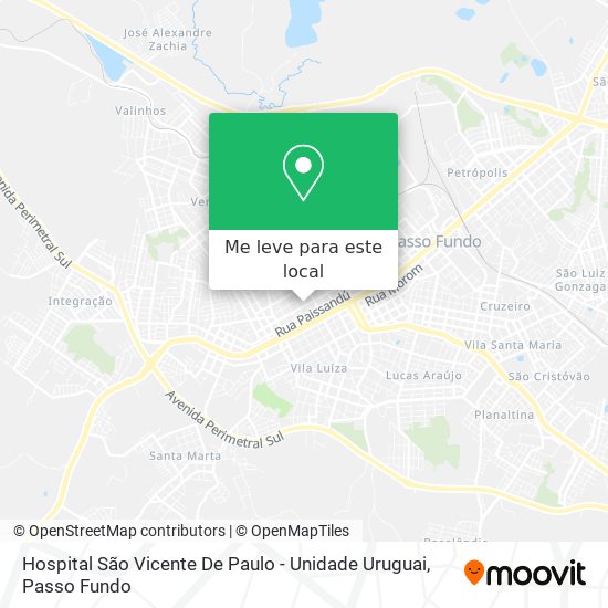 Hospital São Vicente De Paulo - Unidade Uruguai mapa