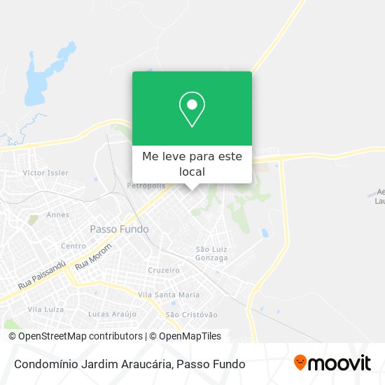 Condomínio Jardim Araucária mapa