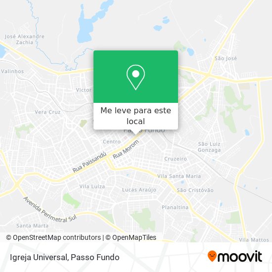 Igreja Universal mapa