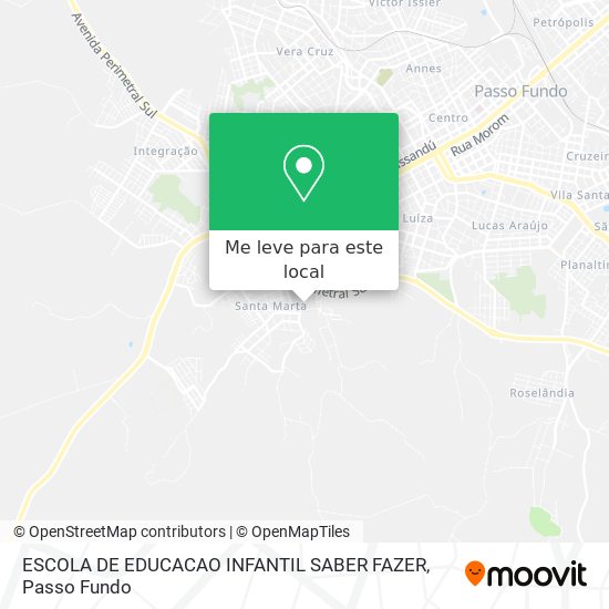 ESCOLA DE EDUCACAO INFANTIL SABER FAZER mapa