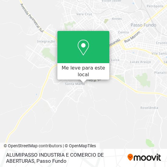 ALUMIPASSO INDUSTRIA E COMERCIO DE ABERTURAS mapa