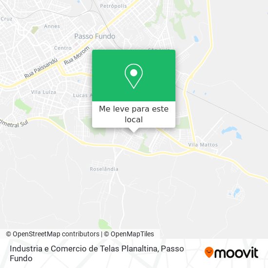 Industria e Comercio de Telas Planaltina mapa