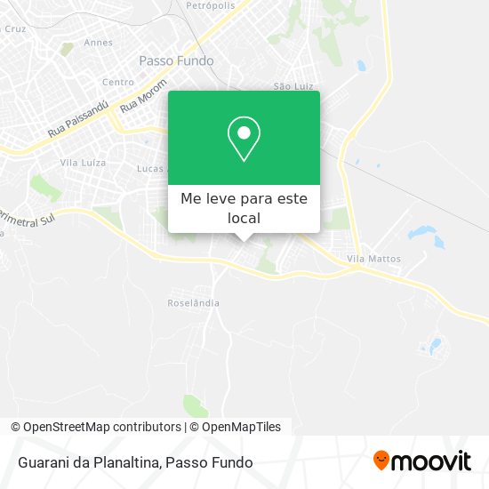 Guarani da Planaltina mapa