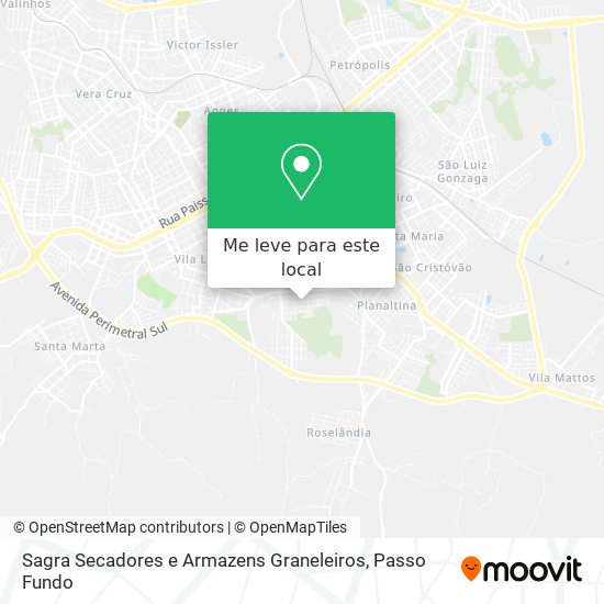 Sagra Secadores e Armazens Graneleiros mapa