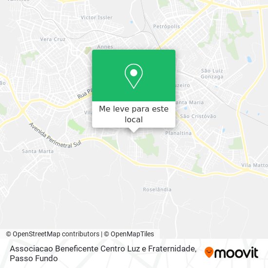 Associacao Beneficente Centro Luz e Fraternidade mapa