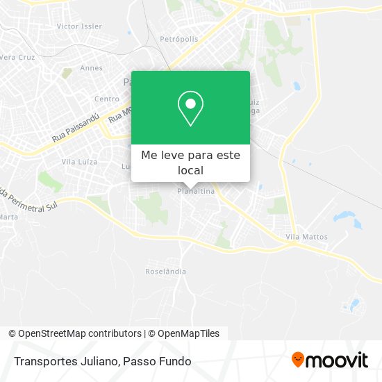 Transportes Juliano mapa
