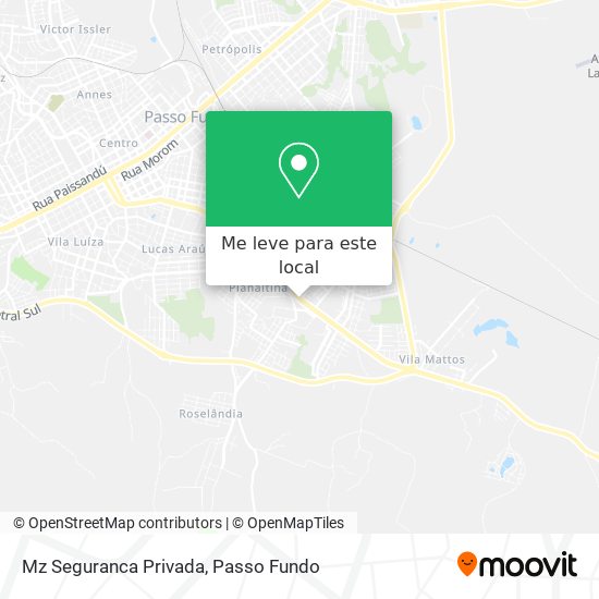 Mz Seguranca Privada mapa