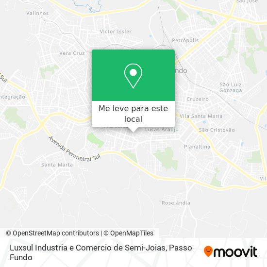 Luxsul Industria e Comercio de Semi-Joias mapa