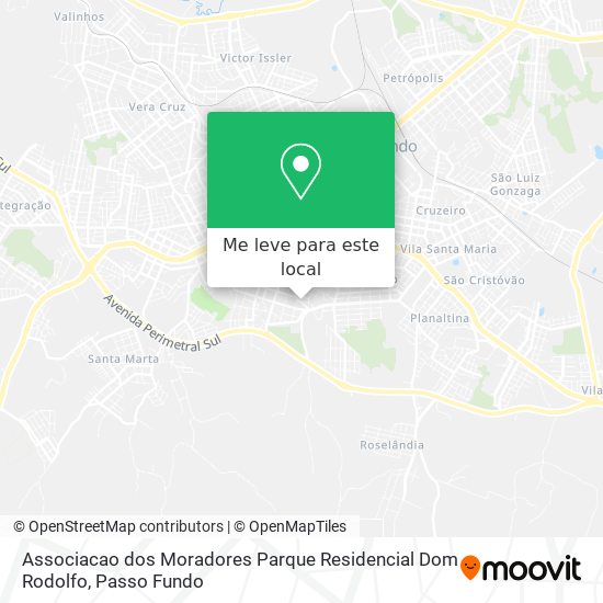 Associacao dos Moradores Parque Residencial Dom Rodolfo mapa