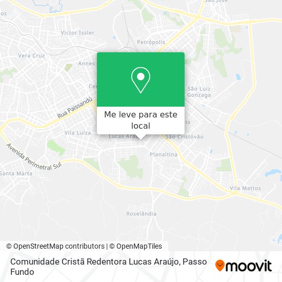 Comunidade Cristã Redentora Lucas Araújo mapa