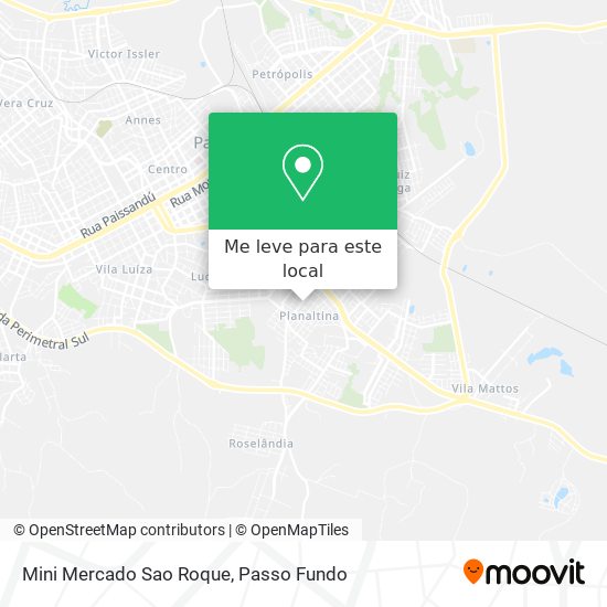 Mini Mercado Sao Roque mapa