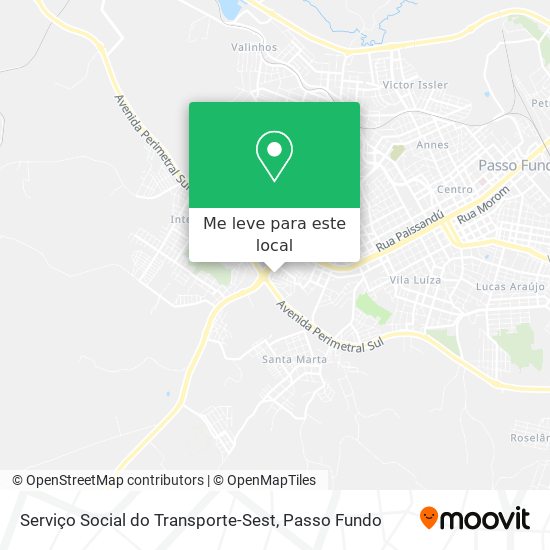 Serviço Social do Transporte-Sest mapa