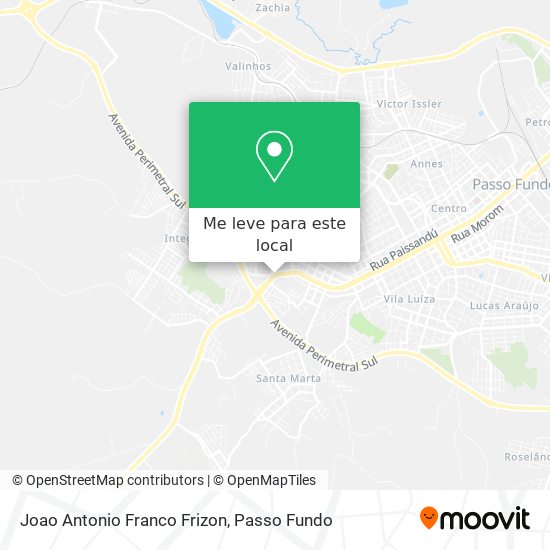 Joao Antonio Franco Frizon mapa