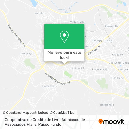 Cooperativa de Credito de Livre Admissao de Associados Plana mapa