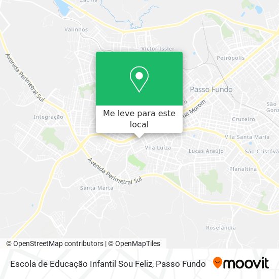 Escola de Educação Infantil Sou Feliz mapa