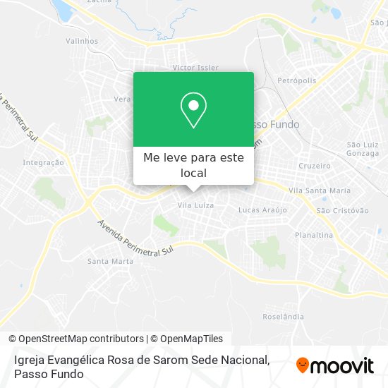 Igreja Evangélica Rosa de Sarom Sede Nacional mapa