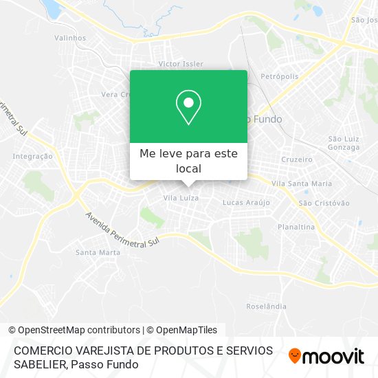 COMERCIO VAREJISTA DE PRODUTOS E SERVIOS SABELIER mapa