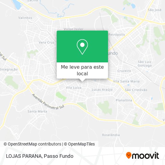LOJAS PARANA mapa
