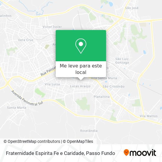 Fraternidade Espirita Fe e Caridade mapa