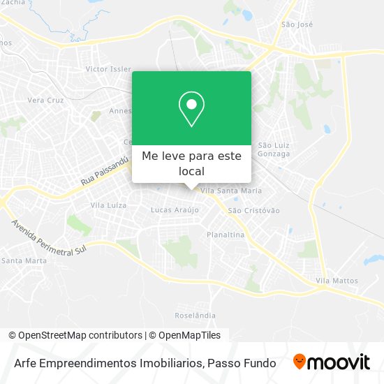 Arfe Empreendimentos Imobiliarios mapa