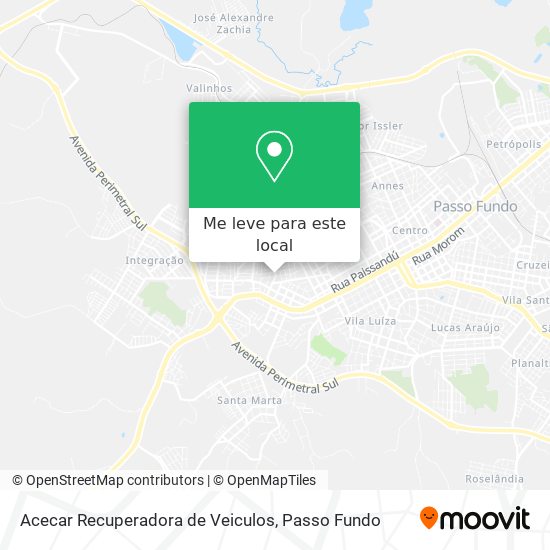 Acecar Recuperadora de Veiculos mapa