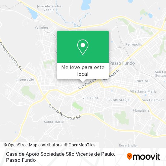 Casa de Apoio Sociedade São Vicente de Paulo mapa