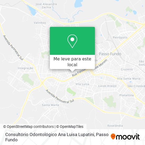 Consultório Odontológico Ana Luisa Lupatini mapa