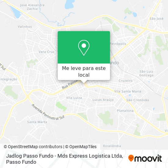 Jadlog Passo Fundo - Mds Express Logistica Ltda mapa