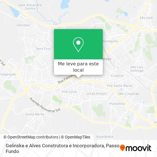 Gelinske e Alves Construtora e Incorporadora mapa